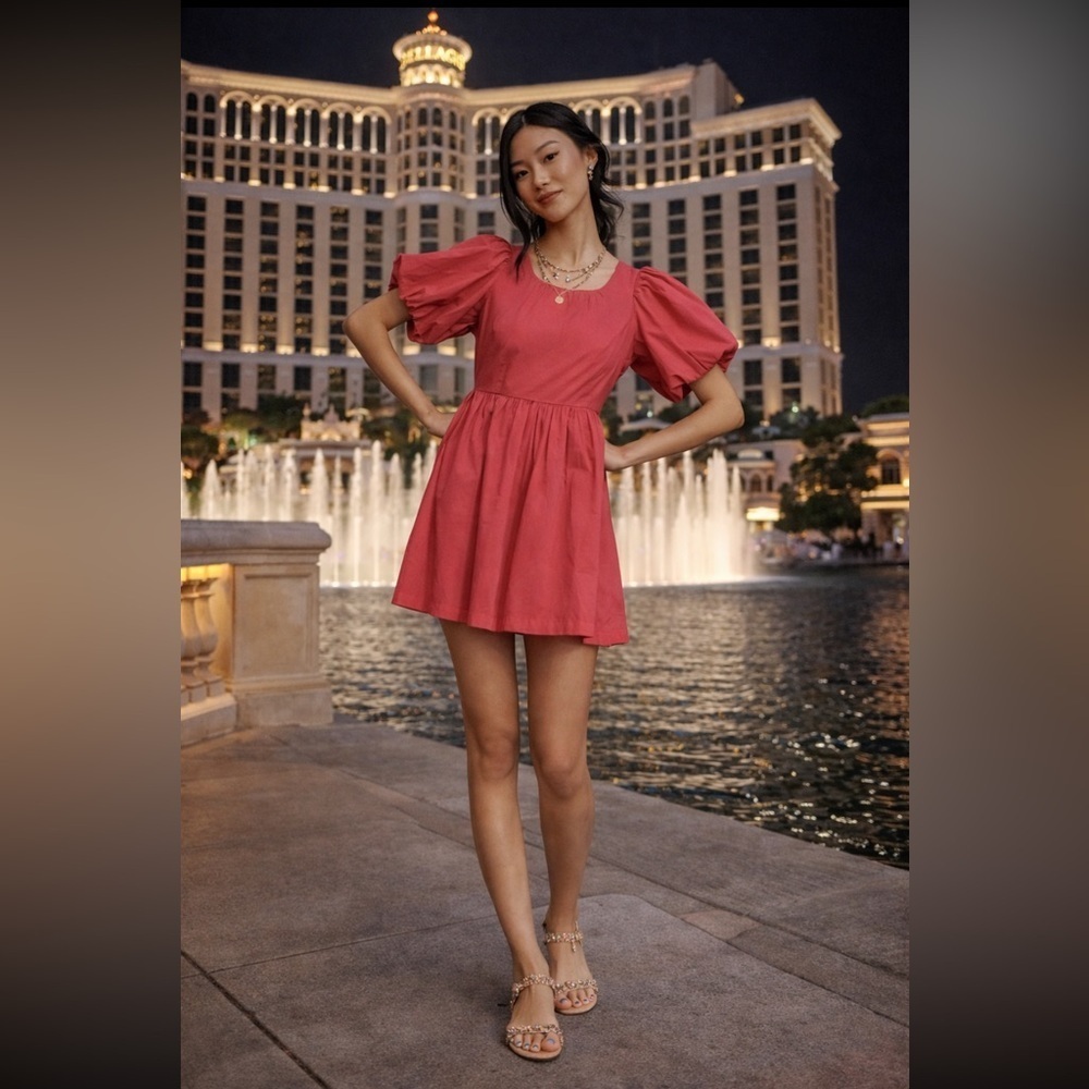 Anthropologie NWT Puff-Sleeve Romper size 4.